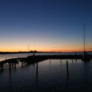Hafen Lyø Sonnenuntergang